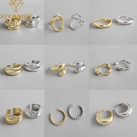 XIYANIKE серебряные золотые открытые кольца для женщин полые нерегулярные геометрические украшения для дня рождения подарки аксессуары