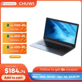 CHUWI HeroBook Air 11,6-дюймовый HD-дисплей Intel Celeron N4020 Dual Core LPDDR4 4 ГБ 128 ГБ SSD Ноутбук Windows 10 с полноразмерной клавиатурой