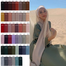 Хорошие стежки, однотонный высококачественный тяжелый шифоновый шарф-хиджаб премиум-класса, малайзийские женские шарфы, хиджабы, длинная шаль, шали