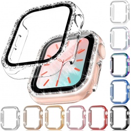 Защитный чехол с алмазным бампером для Apple Watch Series 7 6 SE 54 38 мм 42 мм для Iwatch 45 мм 41 мм 40 мм 44 мм чехол для Apple Watch