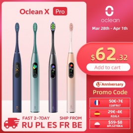 Глобальная версия Oclean X Pro Sonic Электрическая зубная щетка Sonic Oclean Зубная щетка IPX7 Приложение для быстрой зарядки Connect Touch Screen Brush