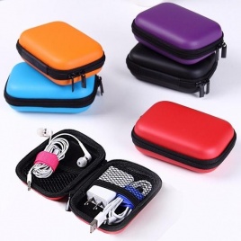 1 шт., мини портативная сумка для наушников из ЭВА, портмоне для наушников, USB-кабель, коробка для хранения, кошелек, сумка для переноски, аксессуар для наушников