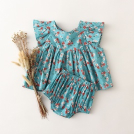 Hipapa модный летний комплект одежды для маленьких девочек, модное платье с цветочным принтом, топы + шорты, шаровары для новорожденных девочек, одежда для младенцев, наряд