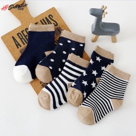 5 пар носков для новорожденных, носки для новорожденных мальчиков 0-1-3-7 лет, детские неувядаемые мягкие детские носки из чистого хлопка с изображением животных для девочек