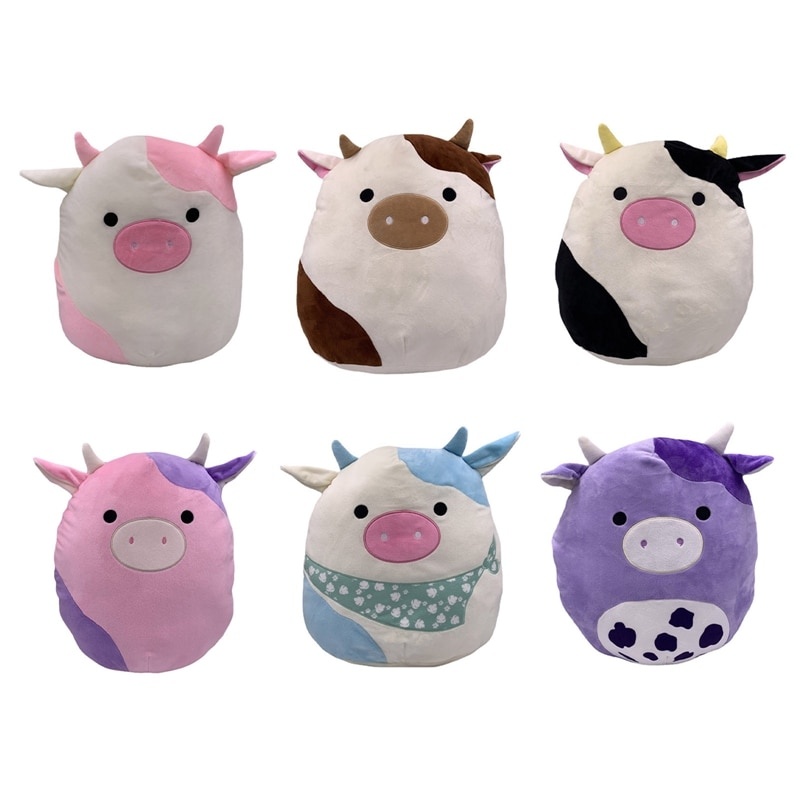 20 см милая плюшевая подушка с изображением коровы для детей, девочек и мальчиков, Kawaii, цветная коровья хлопковая мягкая коровья подушка, игрушки, подарки фото 1