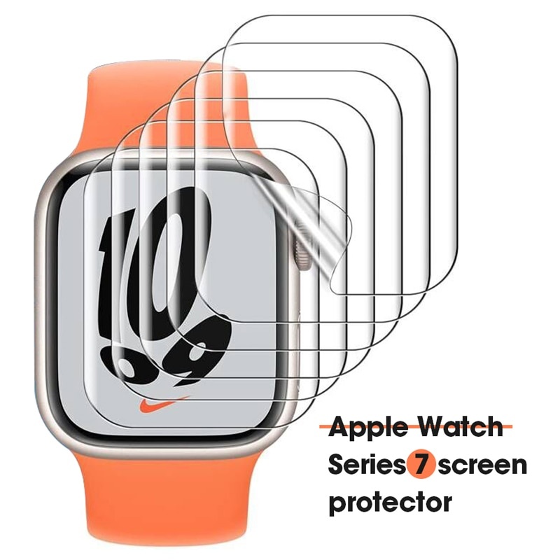 Защитная пленка для экрана для Apple Watch Series 7 41 мм 45 мм, прозрачный TPU HD, защита от царапин, без пузырьков, аксессуары для часов фото 1