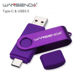 Новый WANSENDA USB 3,0 TYPE C USB флэш-накопитель OTG Pen Drive 512 ГБ 256 ГБ 128 ГБ 64 ГБ 32 ГБ 16 ГБ USB-накопитель 2 в 1 высокоскоростной флэш-накопитель
