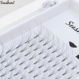 Seashine Volume 3D/4D/5D/6D Ресницы с коротким стеблем Готовые веерные шелковые мягкие ресницы Накладные норковые отдельные ресницы