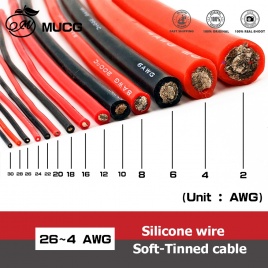 Силиконовый кабель красный черный провод автомобильный аккумулятор прыжок автомобильная проводка провода кабели 10awg 8awg 6awg 4awg 2awg 18 16 14 12 10 8 6 awg