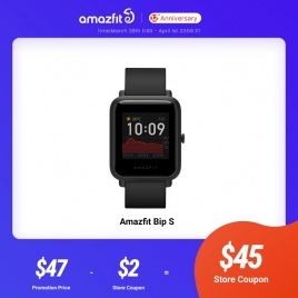В наличии 2020 Global Amazfit Bip S Smartwatch 5ATM водонепроницаемые встроенные GPS GLONASS Smart Watch для телефона Android iOS