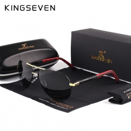 KINGSEVEN мужские винтажные алюминиевые поляризованные солнцезащитные очки классический бренд солнцезащитные очки с покрытием линзы очки для вождения для мужчин/женщин