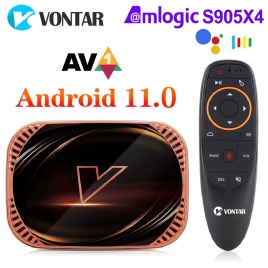 VONTAR X4 Amlogic S905X4 Smart TV Box Android 11 4 ГБ 128 ГБ 32 ГБ 64 ГБ Wi-Fi Youtube BT AV1 Медиаплеер TVBOX 4K 1000M Телевизионная приставка