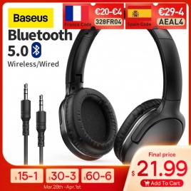 Baseus D02 Pro Беспроводные наушники Bluetooth Наушники 5.0 Складная гарнитура Спортивные наушники Игровой телефон Fone Bluetooth Наушники