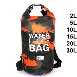 Водонепроницаемый мешок для плавания 30 л, сухой мешок, камуфляжные цвета, сумка для рыбалки, гребли, каякинга, дрифта, рафтинга, сумка 2 л, 5 л, 10 л, 15 л, XAZ9