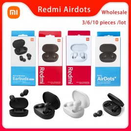 3/6/10 шт. Xiaomi Redmi AirDots 2 Шумоподавление с микрофоном AI Control White Redmi AirDots S True Wireless Headset Оптовая продажа