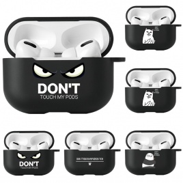 Чехол для Apple Airpods Pro Чехлы Слоган Простой текст Dont Touch Airpods 3 2 Силиконовый черный чехол для наушников Air pod Pro Capa Bag