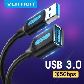Удлинительный кабель Vention USB 3.0 Удлинитель кабеля USB 3.0 2.0 Кабель для передачи данных для ПК Smart TV Xbox One SSD Высокоскоростной USB-кабель-удлинитель