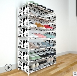 Простой многослойный пылезащитный обувной шкаф для бытовой общежития, экономичный специальный стеллаж для хранения