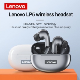Lenovo LP5 TWS Bluetooth наушники 9D стерео HiFi спортивные водонепроницаемые беспроводные наушники для iPhone 13 Xiaomi Bluetooth наушники