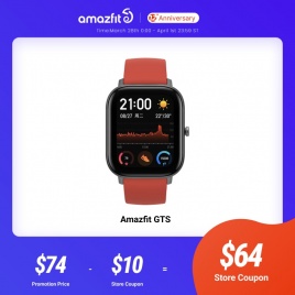 Amazfit GTS Stock Глобальная версия Smart Watch 5ATM Водонепроницаемые умные часы для плавания 14DaysBattery