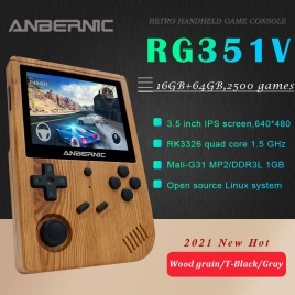 ANBERNIC Новый RG351V ретро-игры встроенный 16G RK3326 с открытым исходным кодом 3,5 дюйма 640*480 портативная игровая консоль эмулятор для PS1 подарок для детей