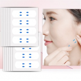 Yoxier 40Pcs/10Sheets/Pack Водостойкая V-образная клейкая лента для макияжа лица Невидимый дышащий лифтинг-наклейка для лица Лифтинг Затянуть подбородок