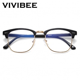 VIVIBEE классические очки без оправы с защитой от синего света, мужские квадратные очки с фильтром, оправы для очков, компьютерные женские игровые очки