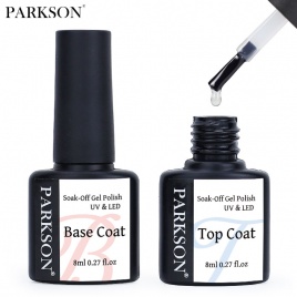 Parkson No Wipe Top Coat Base Coat Гель-лак для ногтей Усилитель дизайна Лак Полупостоянный Soak Off UV LED Nail Art Tool