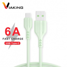 6A USB-кабель типа C для Samsung S20 S21 Xiaomi Mi 10 11 Huawei Mate 30 40 Быстрая зарядка USB-кабель типа C Зарядные кабели 1 м 2 м