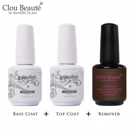 Clou Beaute 15 мл верхнее покрытие базовое покрытие лак для ногтей гель-лаки маникюр дизайн ногтей замочить лак долговечный гель-праймер