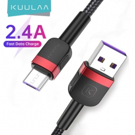 KUULAA Micro USB кабель для Xiaomi Mi Redmi 7 Зарядное устройство для быстрой зарядки MicroUSB зарядный кабель для samsung S7 huawei Honor 8X USB шнур