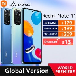 [Мировая премьера] Глобальная версия Смартфон Xiaomi Redmi Note 11 Snapdragon 680 Octa Core 33W Pro Быстрая зарядка 50MP Quad Camera