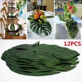 Искусственные тропические пальмовые листья, гавайская вечеринка Luau, летние джунгли, украшение для тематической вечеринки, свадьбы, дня рождения, домашний декор стола