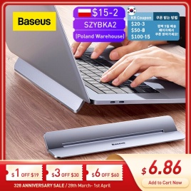 Подставка для ноутбука Baseus для MacBook Air Pro Регулируемая алюминиевая подставка для ноутбука Складная портативная подставка для ноутбука 11/13/17 дюймов