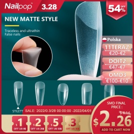 Nailpop Накладные ногти Нажмите на ногти Гроб Искусственные ногти с дизайном Полное покрытие Советы Аксессуары для ногтей Инструмент 120/240 шт.