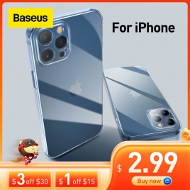 Чехол для телефона Baseus для iPhone 12 11 13 Pro Max Mini Back Case Полная защитная крышка для объектива для iPhone 13 Прозрачный чехол