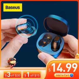 Baseus WM01 TWS Bluetooth-наушники Беспроводные стереонаушники 5.0 Bluetooth-наушники Сенсорное управление Игровая гарнитура с шумоподавлением