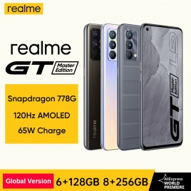 Realme GT Master Edition 5G Snapdragon 778G Восьмиядерный 6,43-дюймовый смартфон 64-мегапиксельная задняя камера 128 ГБ 256 ГБ Super Dart 65 Вт мобильный телефон