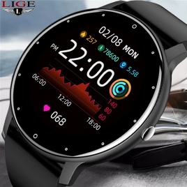 LIGE 2021 новые смарт-часы для мужчин с полным сенсорным экраном спортивные фитнес-часы IP67 водонепроницаемые Bluetooth для Android ios умные часы для мужчин + коробка