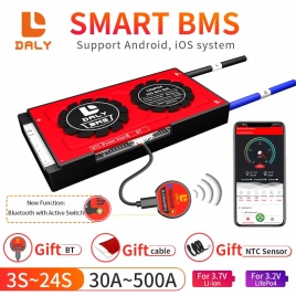Daly Smart BMS LiFePo4 4S 12V 24V 36V 48V 30A 60A 80A 100A 120A 150A 200A 250A Li-Ion LTO BMS 3S 12V 7S 8S 10S 12S 13S 16S 24S