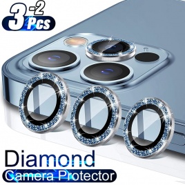 Алмазная металлическая защита объектива камеры для iPhone 13 12 мини-защитное стекло для объектива iPhone 11 12 13 Pro Max защита камеры