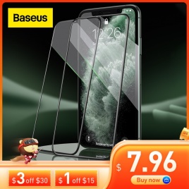 Закаленное стекло Baseus для iPhone 13 12 11 Pro Max, защита экрана для iPhone X, закаленное стекло, полное покрытие, защитная пленка для экрана, стекло