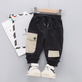 Новая весенне-осенняя одежда для маленьких девочек, детская одежда для мальчиков, хлопковые штаны, модная повседневная одежда для малышей CJ026