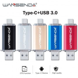 Горячая продажа WANSENDA OTG USB Flash Drive Type C Pen Drive 512GB 256GB 128GB 64GB 32GB 16GB USB Stick 3.0 Pendrive для устройства Type-C