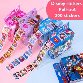200 листов в коробке Диснеевские мультяшные наклейки Disney Frozen Эльза и Анна Принцесса София Микки Детские съемные наклейки Игрушки