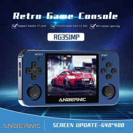 Новый Anbernic RG351MP Портативный игровой плеер Pocket Game Machine 3,5-дюймовый IPS-экран Поддержка игр PS1 Внешний Wi-Fi 64G 2400 Games