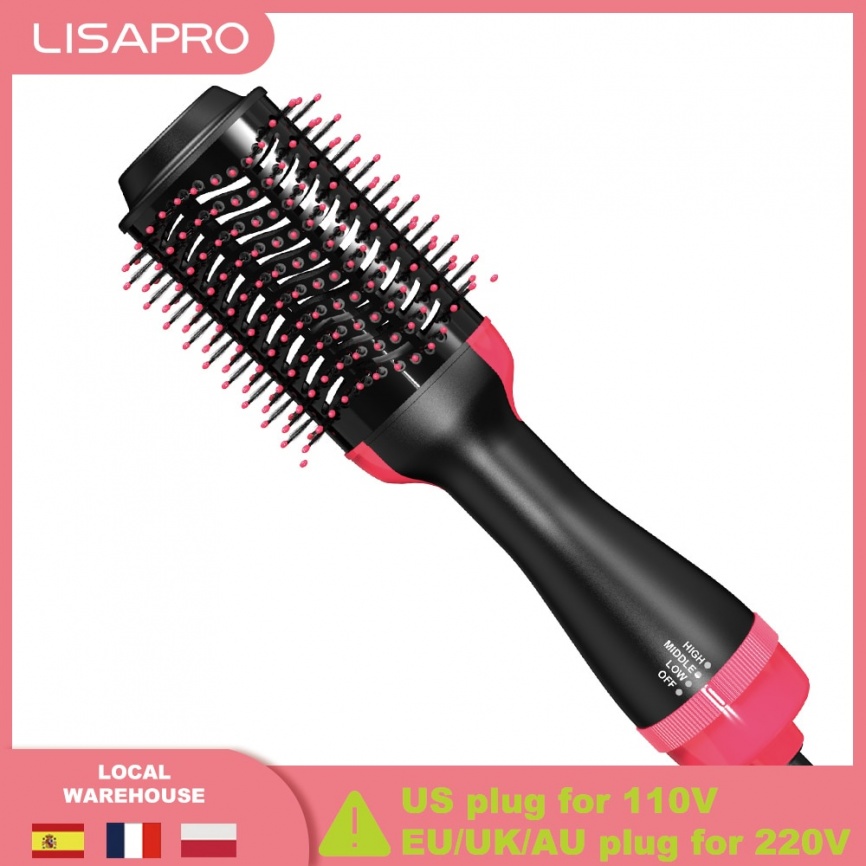 LISAPRO One-Step Hot Air Brush & Volumizer Original 1,0 Фен Щетка и бигуди Выпрямитель Салон Инструменты для укладки волос фото 1