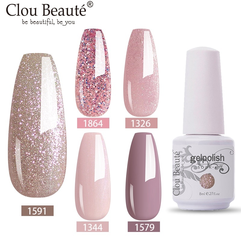 Clou Beaute 8 мл 79 ярких цветов УФ-гель-лак для ногтей Soak Off лак для ногтей гель-лак Gelpolish розовый бежевый гель-лак фото 1
