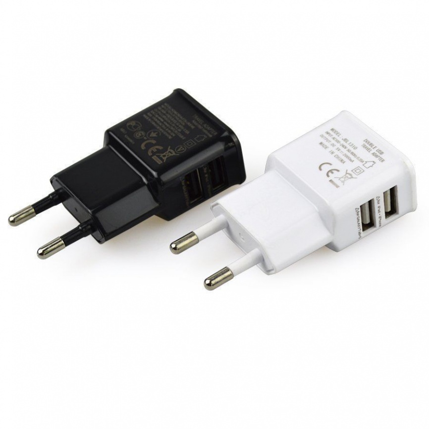 EU plug 5V Dual USB Универсальные зарядные устройства для мобильных телефонов Зарядное устройство для путешествий Адаптер зарядного устройства для iPhone для Android фото 1