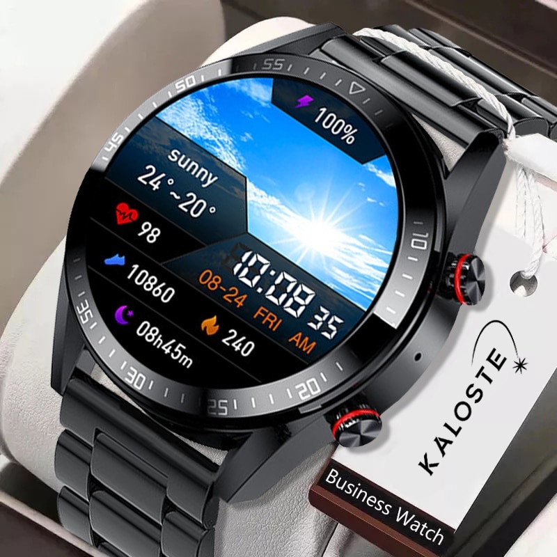 Новинка 2021 года, смарт-часы с экраном 454*454, всегда отображающие время, вызов Bluetooth, местная музыка, умные часы для мужчин, наушники Android TWS фото 1